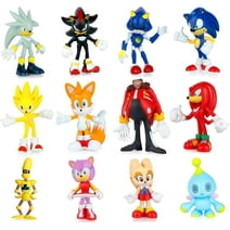 J&G Sonic Toys,2.3 Inches Tall Sonic the Hedgehog Mini Action Figures Pack of 12, Perfect Gifts Versatile Sonic Toy Ideal for Collectors