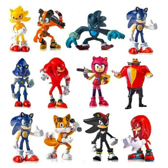 J&G Sonic Action Figures 2.5 inch, Pack of 12, Perfect Gifts, Cake Toppers, Series Collectible