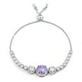 thumbnail image 1 of J Goodin B01508R-C22 5.95 CT Graduated Lavender & Clear Cubic Zirconia Bolo Style Tennis Bracelet, 1 of 1