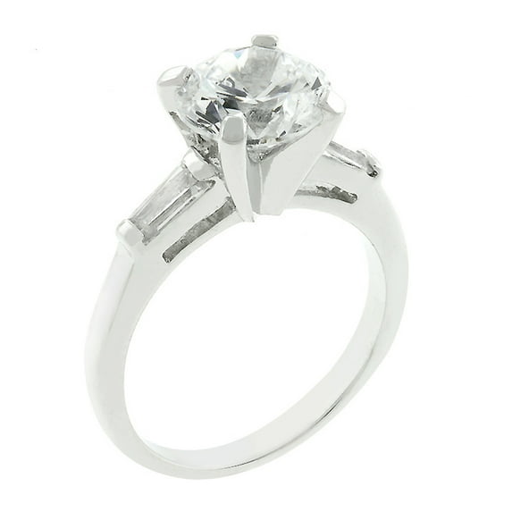 J Goodin Fashion Jewelry Classic Triple White Engagement Ring