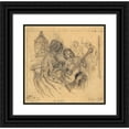thumbnail image 1 of J. J. Grandville 12x12 Black Ornate Wood Framed Double Matted Museum Art Print Titled: Illustration in Jerome Paturot, by Louis Reybaud, Paris, 1846 (ca. 1846), 1 of 5
