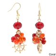thumbnail image 1 of J&H Designs 7063-EP-Cor Linear Sea Life Wheel Charm Drop Earrings, 1 of 1