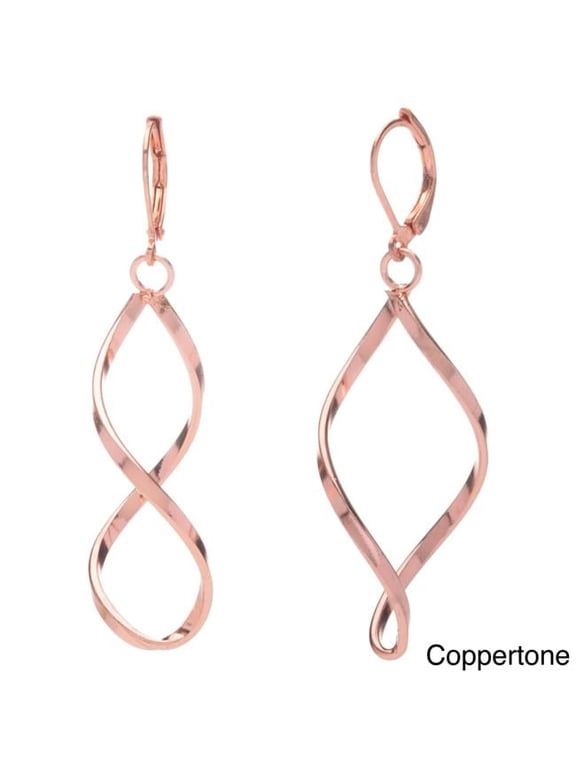 J&H Designs J2708-EP-Copper Twisted Infinity-shaped Earrings