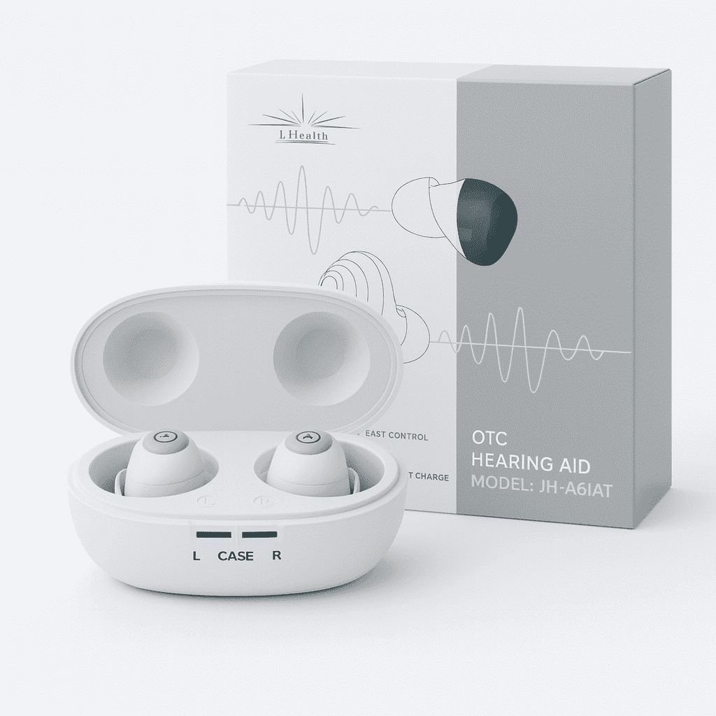 J.Health OTC Rechargeable Hearing Aids for Adults with Mild to Moderate Hearing Loss (Non-Bluetooth)