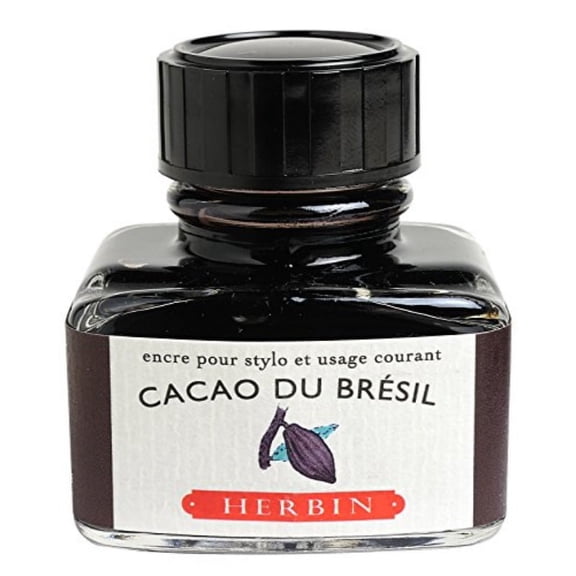 J. Herbin Fountain Pen Ink - 30 ml Bottled - Cacao du Bresil
