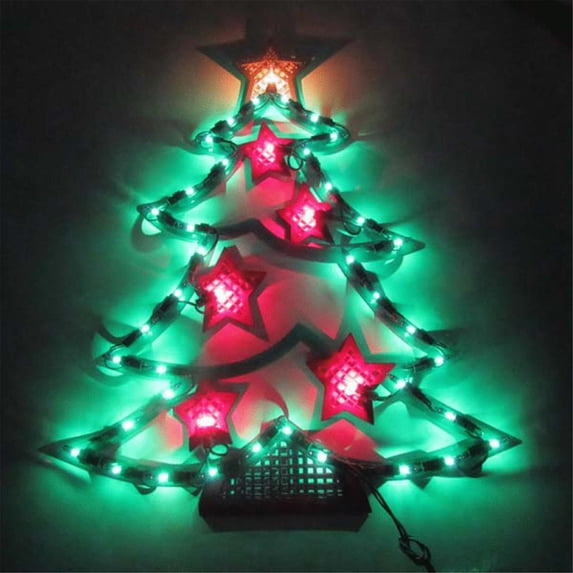 J Hofert 18 In. Pre-Lit Christmas Tree Plaque with 43 Lights 1548-T