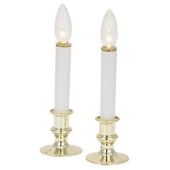J Hofert 8.5 In. H. x 2.5 In. Dia. Gold Battery Operated Candle (2-Piece) 2202/2