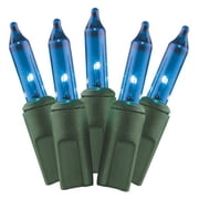 J Hofert Blue Heavy-Duty Mini Incandescent String Light Set - 150 Count - Blue   Residential Use, Standard Application