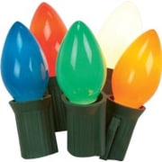 J Hofert Ceramic C7 Incandescent String Lights - Multi-Color - 25 Bulbs   Residential Use, Standard Application
