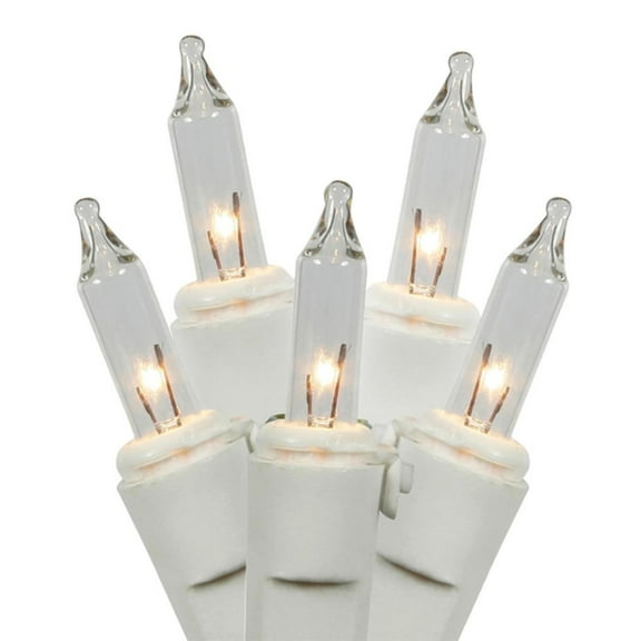 J. Hofert Co 140ct Everglow Mini Christmas String Light Set White Wire - Clear