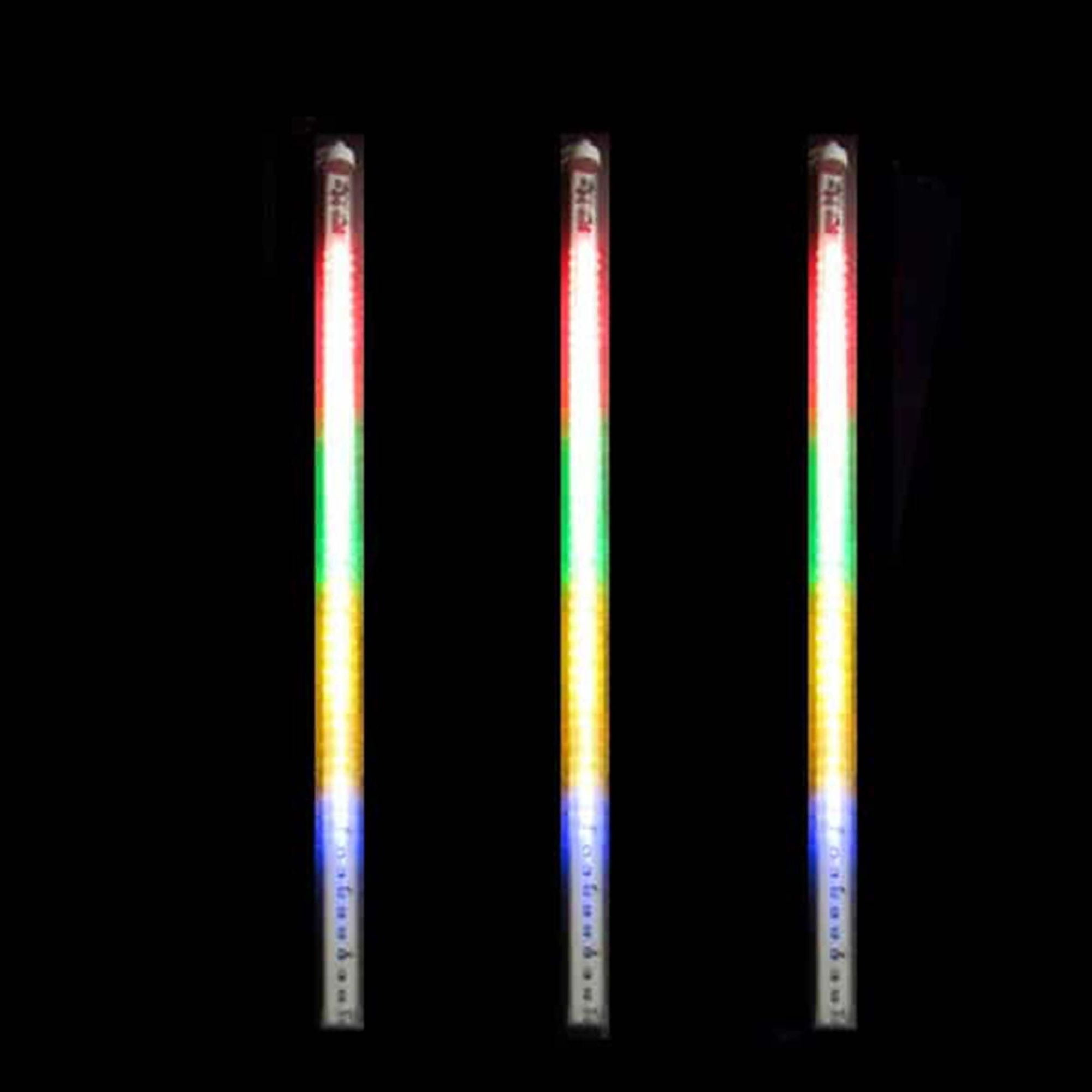 J. Hofert Co 48ct LED Dripping Icicle Tube Christmas String Lights White Wire MultiColor