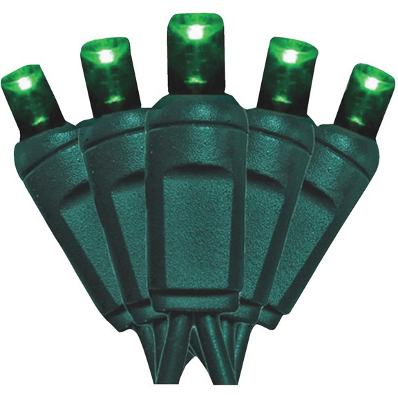 J Hofert M5 LED Light Set - Green, Energy Efficient, Decorative - 100 Bulbs