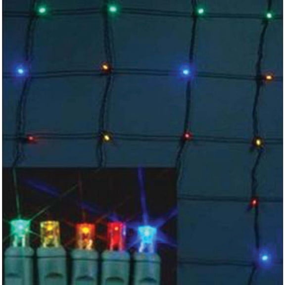 J Hofert LED Net Light Set M5 - 70 Bulbs, 4 Ft x 4 Ft, Green, Energy Efficient Residential Use, Standard Application