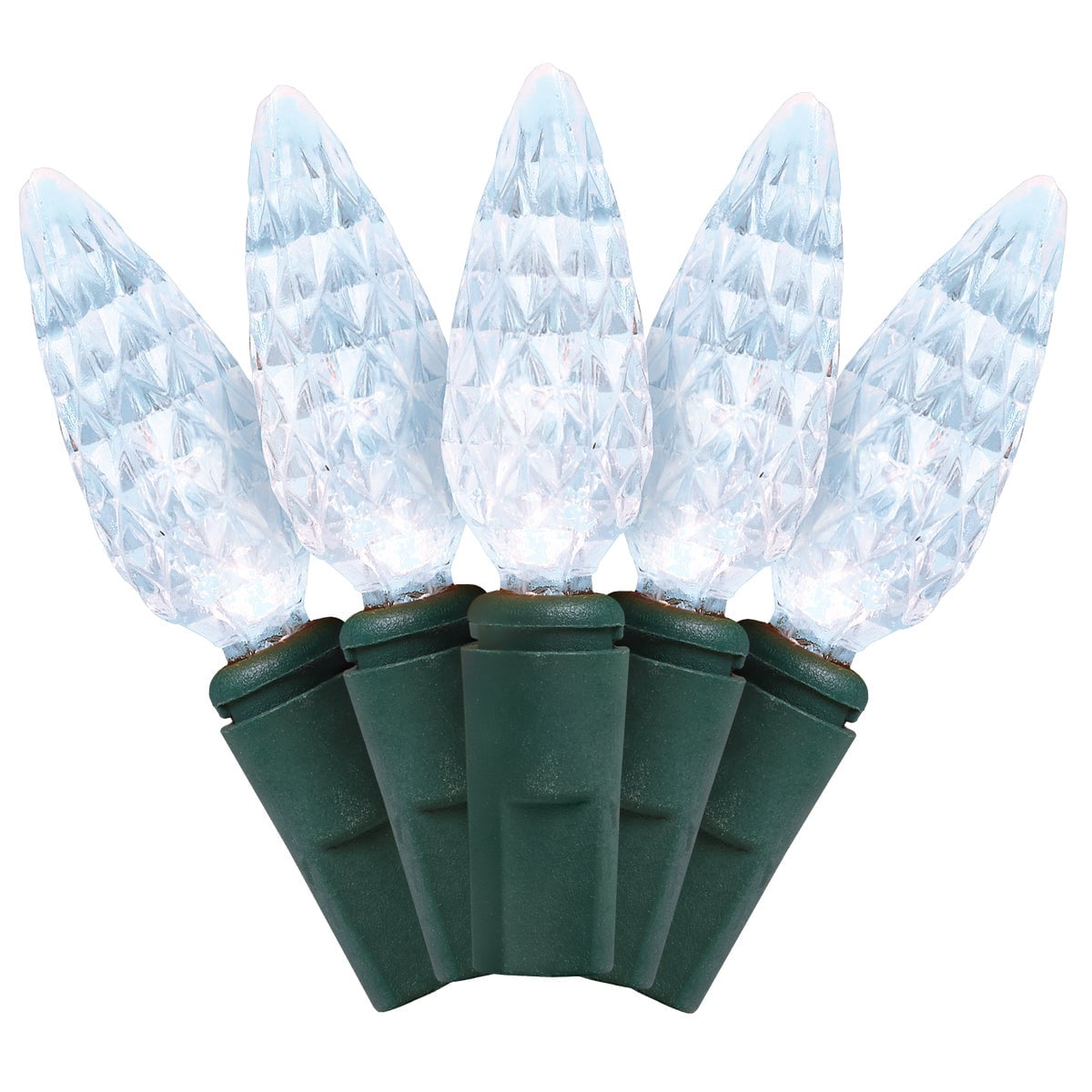 J Hofert Pure White C6 LED String Light Set - 210 Bulbs, Shatterproof, White Light — Residential Use, Standard Application