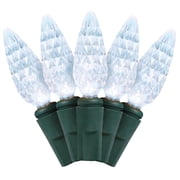 J Hofert Pure White C6 LED String Light Set - 210 Bulbs, Shatterproof, White Light   Residential Use, Standard Application