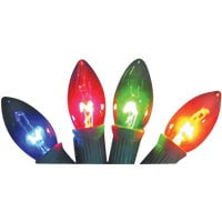 J Hofert Incandescent C9 String Lights - 25 Bulbs, Multicolor Residential Use, Standard Application