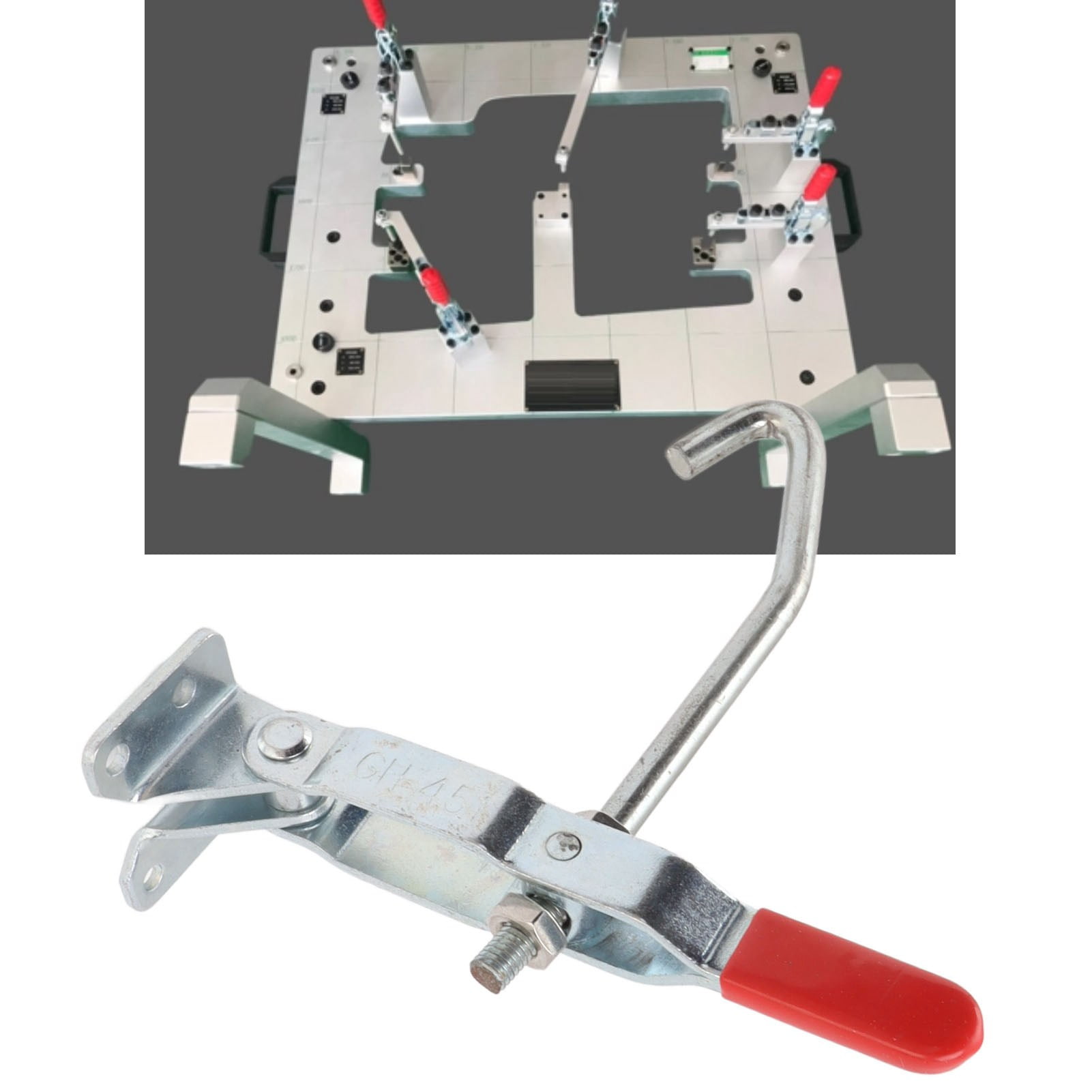 J Hook Toggle Clamp, Corrosionproof Draw Pull Action Antislip Hand