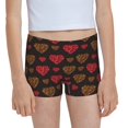 Easygdp Gold Glitter Heart Girls Hipster Cotton Underwear Little Girls