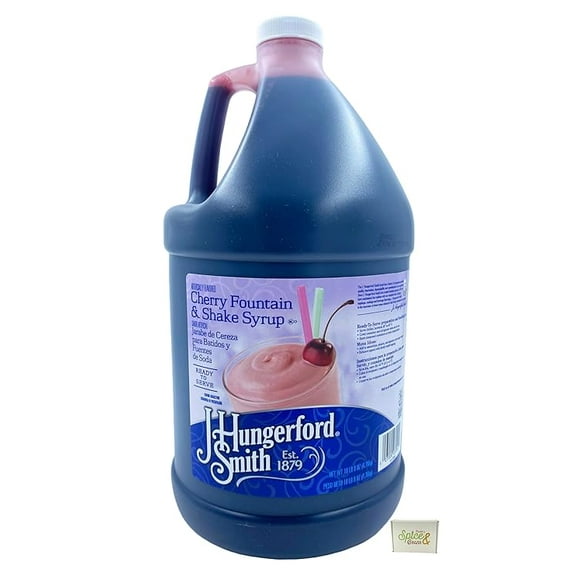 J Hungerford Smith Artificially Flavored Cherry Fountain & Shake Syrup ( 1 Gallon) 10lb