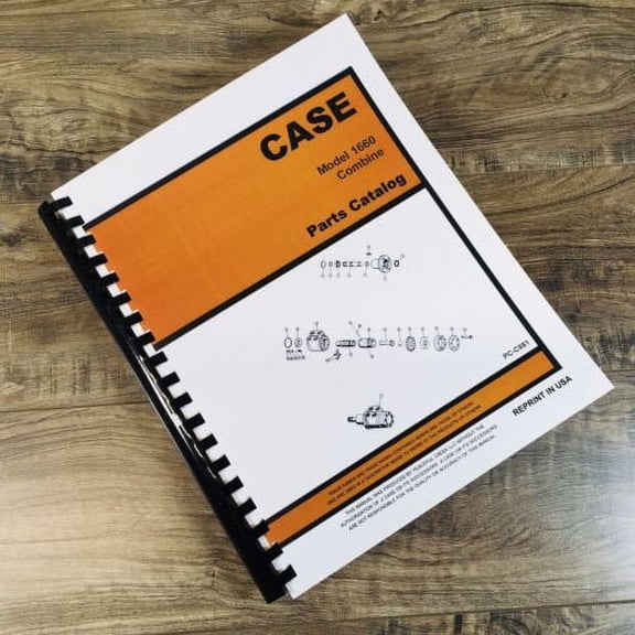 J.I. CASE 1660 COMBINE PARTS MANUAL CATALOG ASSEMBLY SCHEMATIC VIEWS BOOK C981