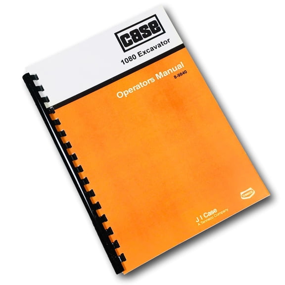 J I Case 1080 Excavator Operators Owners Manual Controls Maintenance Operation