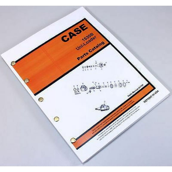 J I Case 1530B Uni Loader Parts Assembly Manual Catalog Exploded Views Numbers