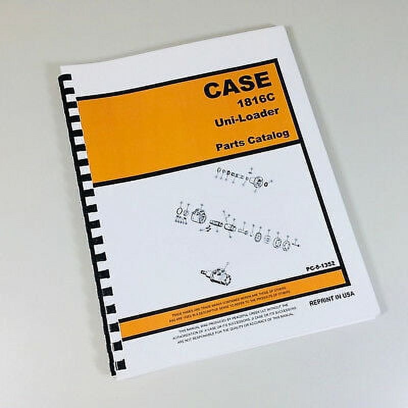 J I Case 1816C Uni Loader Parts Manual Catalog Skid Steer Assembly