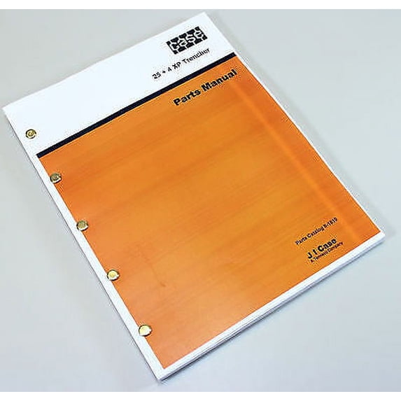 J I Case 25 + 4 Xp Trencher 25+4 Parts Manual Catalog Exploded Views Assembly