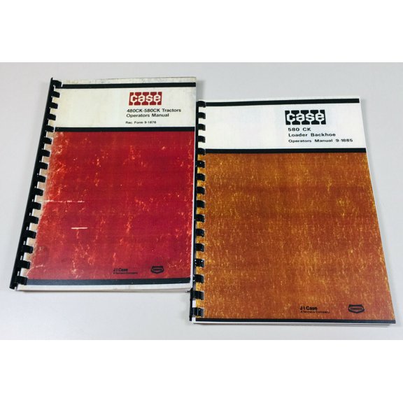 J I Case 580 Ck Tractor Loader Backhoe Operators Owners Manual Maintenance Set