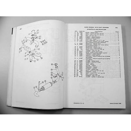 J I Case W10 Industrial Unit Loader Parts Manual Catalog Assembly Exploded View