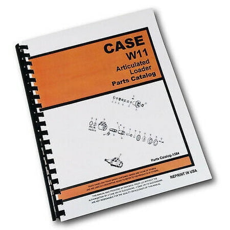 J I Case W11 Articulated Loader Parts Manual Catalog Assembly Exploded View