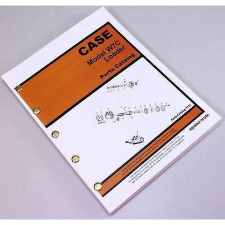 J I Case W7C Loader Parts Manual Catalog Assembly Exploded View