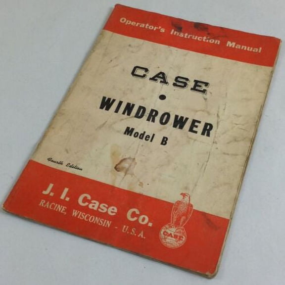 J I Case Windrower Model B Operators Owners Instruction Manual Adjust Operation