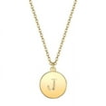 thumbnail image 1 of (J) Initial Disc ONE IN A MILLION Pendant Necklace Gold Plating 18 Inch Chain + 2in Extender, 1 of 5