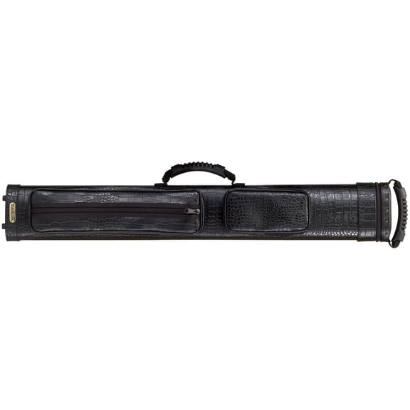 J&J 2x4 Billiards Pool Cue Stick Air Lieghtweight Fiber Tube Case - Black