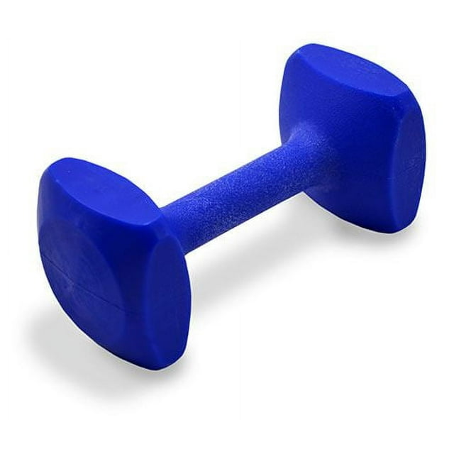 J&J Dog Supplies Obedience Retrieving Dumbbell with 2 1/2" Ends, 2 1/2" Wide Bit and 11/16" Diameter Bit, Blue, Small