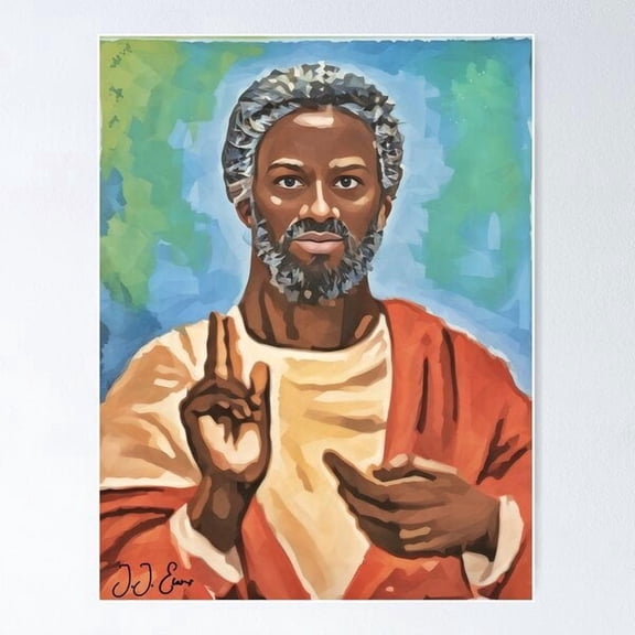 J.J. Evans' Black Jesus Painting Good Times Poster , Poster Print Only