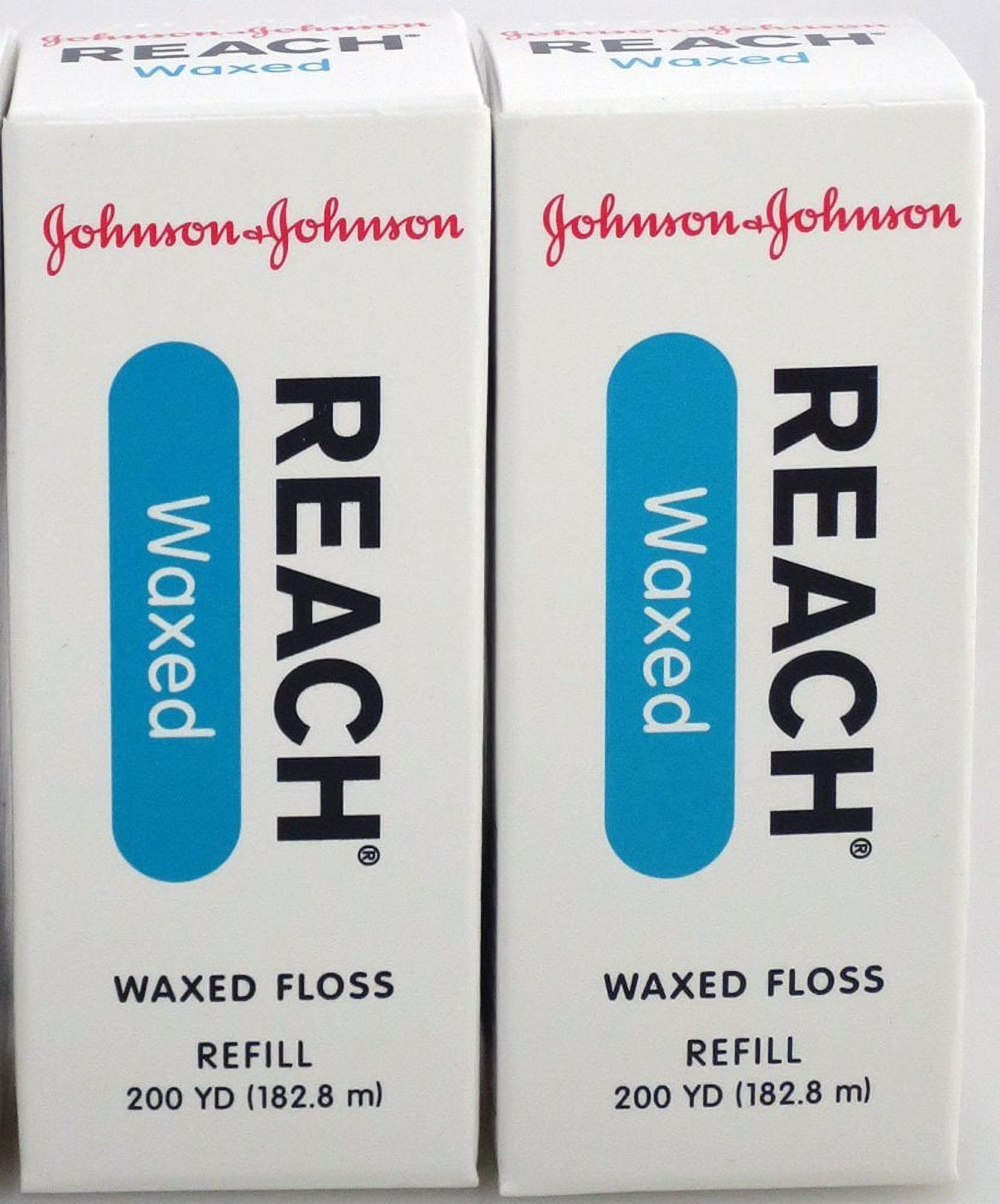 Reach Dental Floss Refill, 200 Yards, Waxed, Unflavored, Nylon, 2