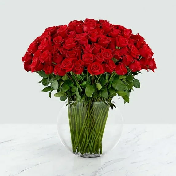 J&J Flowers One Hundred Roses - Standard