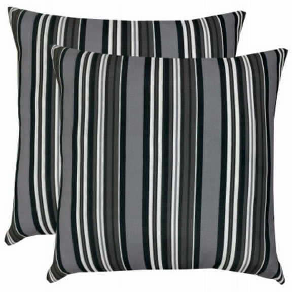 J & J Global 270524 Grey Stripe Toss Pillow - Pack of 12