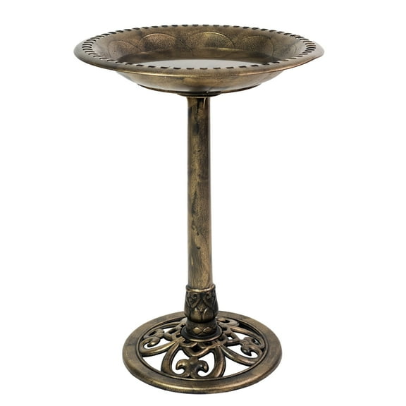 J&J Global LLC Acadia Brushed Bronze Birdbath by Sun-Ray
