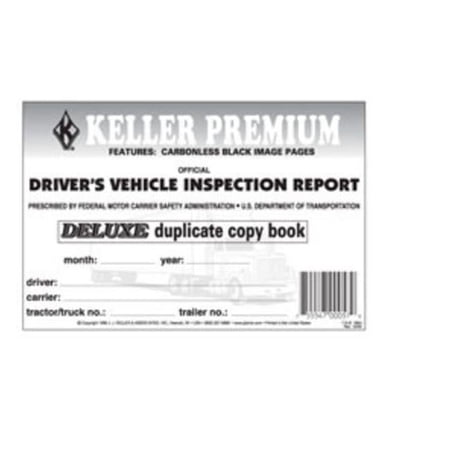 J.J. Keller 115B Duplicate Carbonless Drivers Vehicle Inspection Report Book