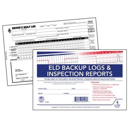 J.J. Keller 51944 ELD Backup Logs & Inspection Reports