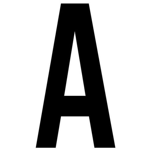 J.J. Keller 61611 Letter A White Vinyl Adhesive Label - 12 in.