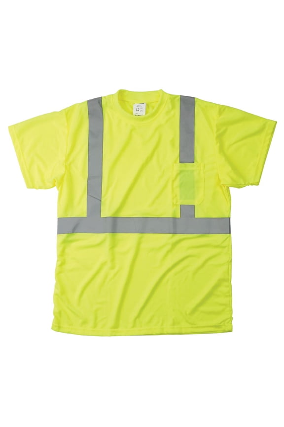 J. J. Keller SAFEGEAR Large Lime High Visibility T-Shirt - Type R Class 2