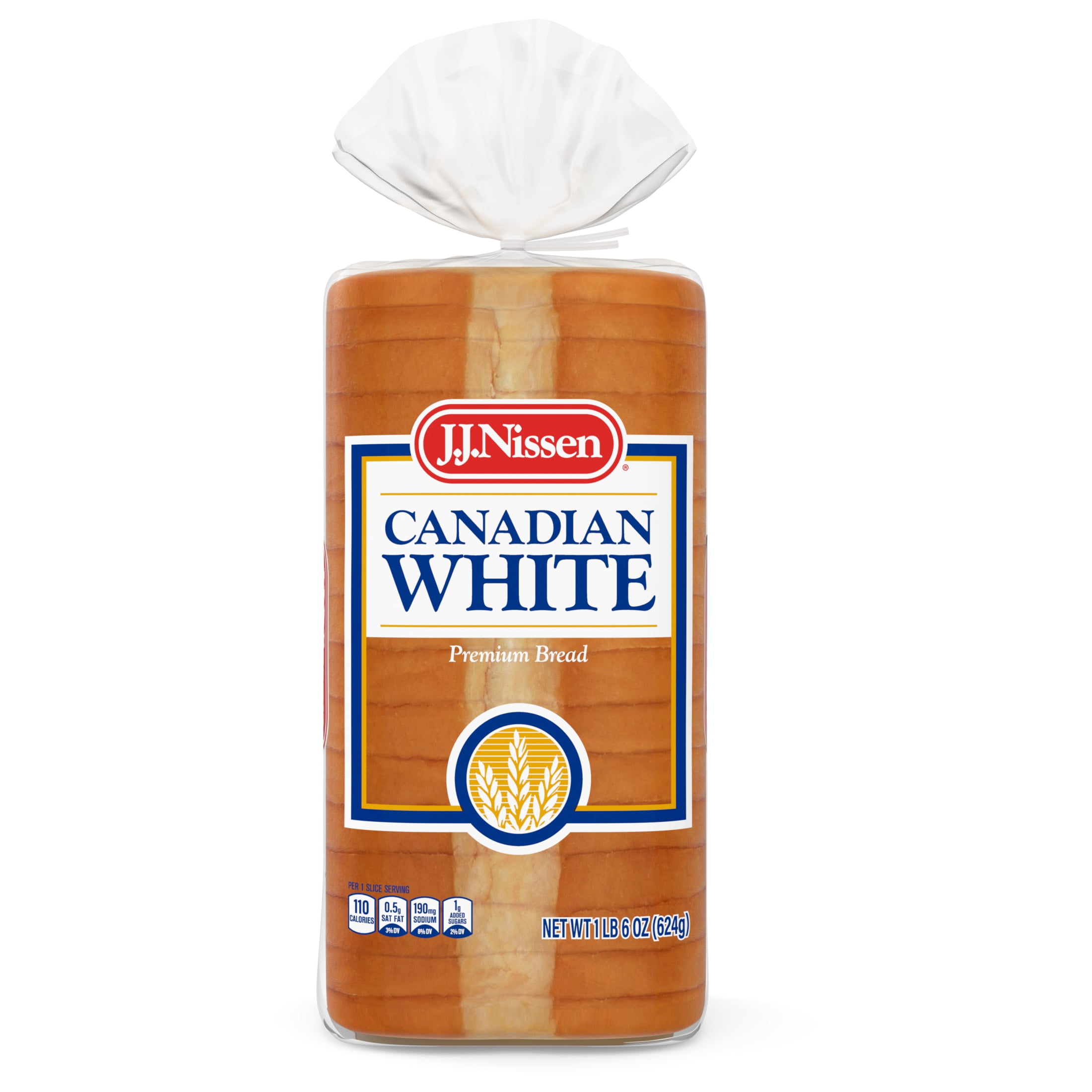 J.J. Nissen Canadian White Sliced Bread, 22 oz