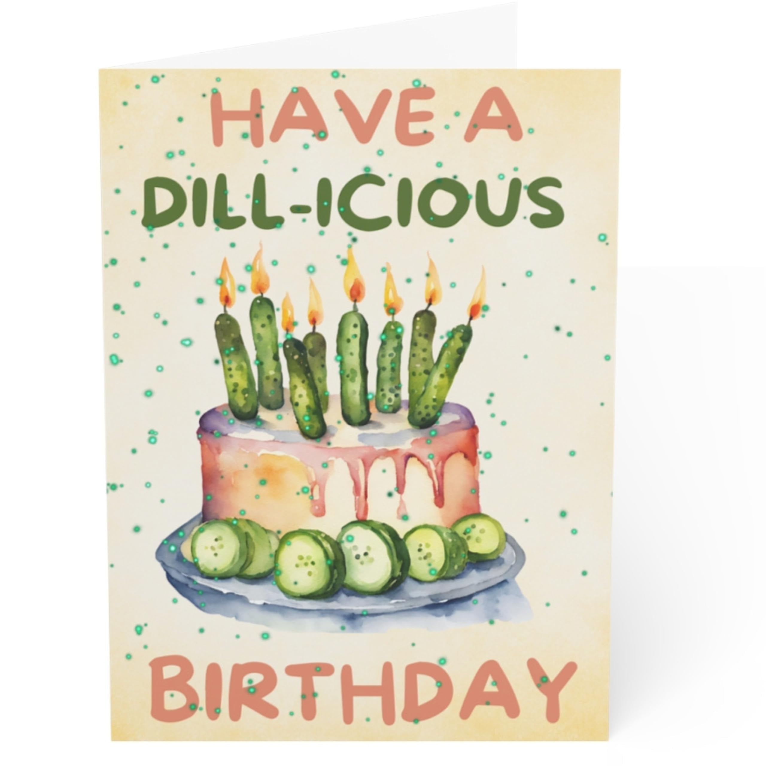J&amp;J'S TOYSCAPE Pickle Birthday Card, Funny Pickle Birthday Card, 8.5 x ...