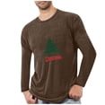 thumbnail image 1 of JIA JIA SHUANG Long Sleeve Shirts for Men Ligheweight Crew Neck Printed Pullover Fitted Comfy Christmas Sleepwear Big and Tall, 1 of 4