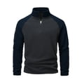 thumbnail image 1 of J J SHUANG Men's Fleece Sweatshirt Long Sleeved Quarter Zipper Pullover with Stand Collar Warm Fluffy Lightweight Men's Sports Shirt, 1 of 7