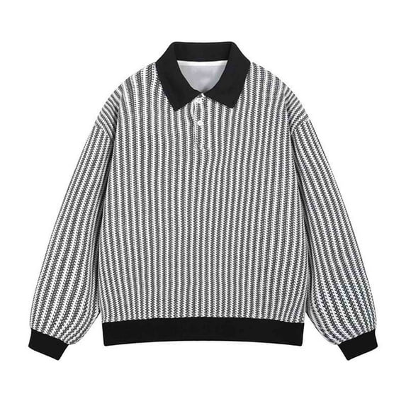 J J SHUANG Men's Long Sleeve Tops Casual Round Neck Pullover Stylish Solid Color Sweatshirt with Pocket Big and Tall